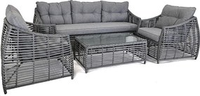 Zestaw rattanowy CHARLOTTE (poduszki GRATIS)