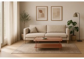 Metalowy stolik w kolorze terakoty 55x110 cm Yuba – Unique Furniture