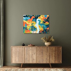 Obraz na szkle - Wesołe dinozaury (70x50 cm)