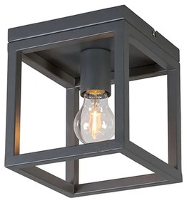 Industrialna lampa sufitowa ciemnoszara - Cage Nowoczesny Oswietlenie wewnetrzne