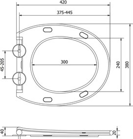Mexen Egg deska wolnoopadająca slim, duroplast, czarna mat - 39243085