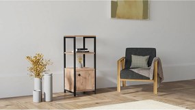 Półka przemysłowa – 35,5 x 81,9 x 35,5 cm – sosna atlantycka – płyta wiórowa i metal