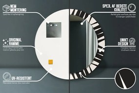 Abstrakcja geometria Lustro dekoracyjne okrągłe