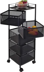 Regał jezdny MCW-N52,  czarny