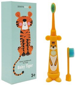Szczoteczka soniczna elektryczna do zębów dla dzieci 3-12 lat BABY TIGER + 2 końcówki