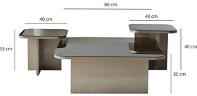 Zestaw stolików konferencyjnych Jazz Beige and Bronze