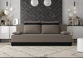 Brązowo-czarna sofa rozkładana z funkcją spania P7-D78