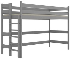 Szare łóżko dziecięce na antresoli - 5 rozmiarów C7-D51