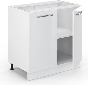 Szafka pod zlew biały wysoki połysk 80x60x82 fame-line