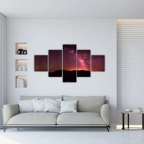 Obraz różowej Drogi Mlecznej (125x70 cm)