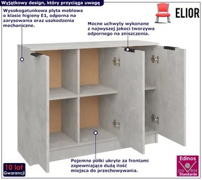 Loftowa komoda w kolorze szarości betonu E0-L35