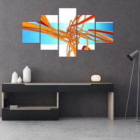 Obraz - Splecione linie, abstrakcja (125x70 cm)