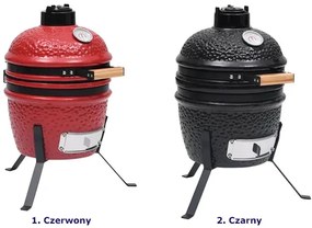 Czarny ceramiczny grill z funkcją wędzenia G9-K47