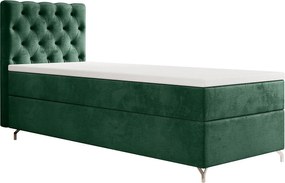 BOXBETT CHESTER 120x200 Monolith 37 z materacem H3 i topperem łóżko z pojemnikiem, pojedyncze, hotelowe, do sypialni, ze schowkiem