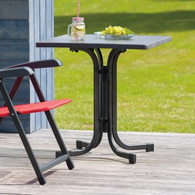 Stół ogrodowy Dine &amp; Relax 70 x 70 cm pizarra / antracyt PATIO