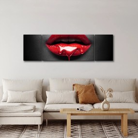 Obraz kobiecych ust (170x50 cm)