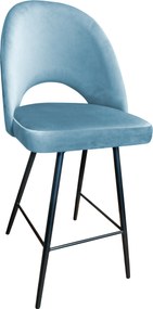 Hoker POLO krzesło barowe tkanina Welur podstawa metalowa