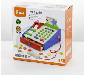 Drewniana kasa sklepowa z akcesoriami skaner viga toys