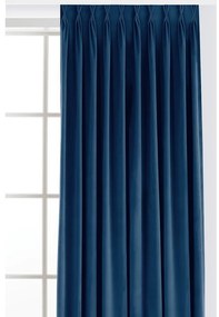 Niebieska aksamitna zasłona częściowo zaciemniająca (dimout) 265x225 cm Velto – Filumi