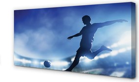 Obraz na płótnie Piłkarz W Blasku Neonów