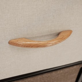 Komoda z szufladami z tkaniny HAZEL TYP 4, brązowy, S