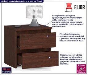 Klasyczna Szafka Nocna W Kolorze Wenge Cortez 14X