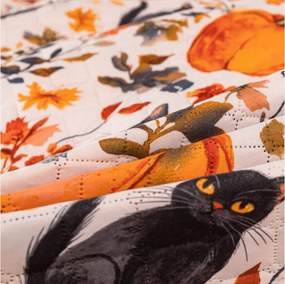 Narzuta na łóżko CATS AND PUMPKINS, kolorowy Rozmiar: 170 x 210 cm