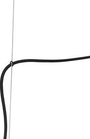 Designerska lampa wisząca czarna ze złotym szkłem 2-światłowa - Bliss