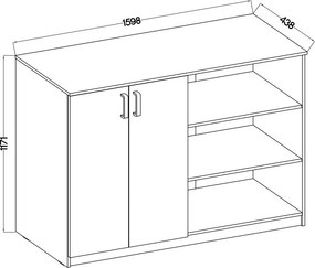 Komoda MALTESA 160 cm do Salonu Sypialni Dąb artisan
