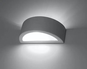 Biały ceramiczny półokrągły kinkiet - 2X A618 L9-F19
