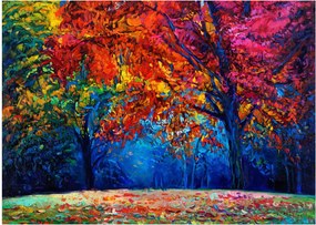Obraz na szkle - namalowana natura (70x50 cm)