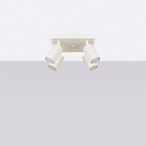 Lampa sufitowa minimalistyczny Gloow, aluminium - 4 źródło światła 4000K - L.25 x H.16.5 cm - beżowy