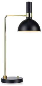 Czarno-złota lampa stołowa Markslöjd Larry