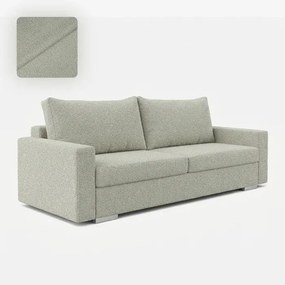 Sofa z Funkcją Spania DRAVOS Szara Boucle Japandi