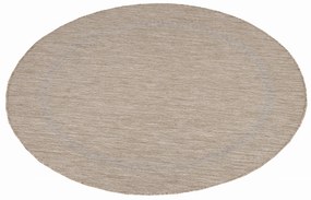 Dywan zewnętrzny Relax ramka beżowy koło 200 cm x 200 cm