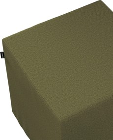 Puf kostka kolor zielony tkanina strukturalna