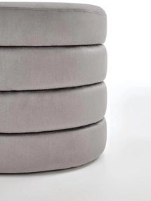 Ławka, pufa podwójna z funkcją pojemnika welur popiel CALPI 110/46/42 cm