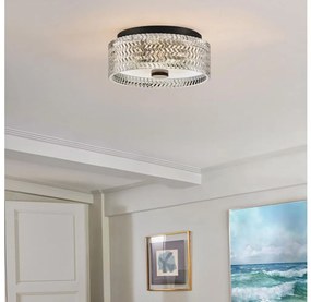 Hinkley HK-ELLE-F-S-BK - Plafon 2xE27/60W/230V śr. 30,5 cm czarny