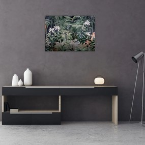 Obraz - Malowany wzór dżungli (70x50 cm)