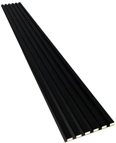 Akustyczne panele lamelowe 2 szt. czarny mat E5-B03