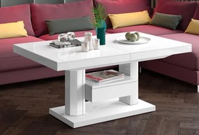 Ławostół podnoszony i rozkładany z półką i szufladą Quadro Max Hubertus połysk