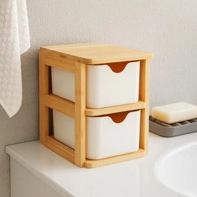 Podwójny organizer bambusowy SKAFFA, 15 x 10,8 cm