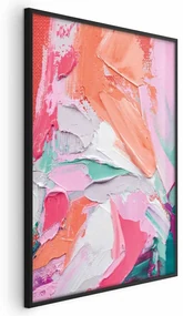 Plakat Różowa Paleta 60x90 cm z ramą czarną bez marginesu ARTGEIST B