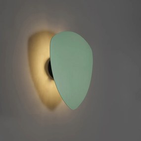 Designerski kinkiet zielony organiczny 32 cm 2-źródła światła - Pulley