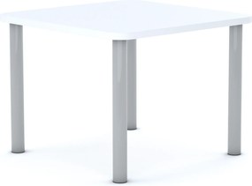Stół szkolny Smart kwadratowy 70x70 cm, rozmiar 4-6, blat biały / nogi szare