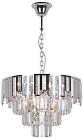 Srebrny elegancki żyrandol w stylu glamour - S878-Tierse