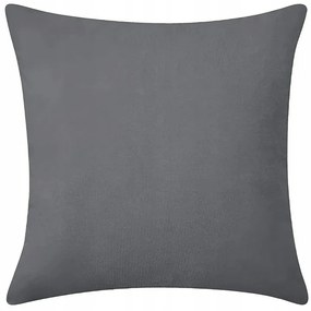 Poszewka dekoracyjna na poduszkę 40x40 miękka velvet ciemnoszara