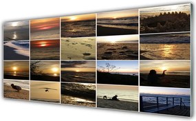 Szkło do Kuchni na Ścianę Szum Morskich Fal