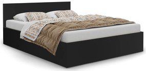 Drewniane małżeńskie łóżko ciemny brąz 160x200 N6-C52