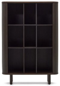 Ciemnobrązowa szafka w dekorze jesionu z drzwiami przesuwnymi 110x140 cm Mailen – Kave Home